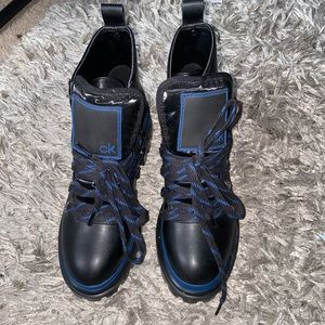 Genuine Leather Calvin Klein chunky boots!